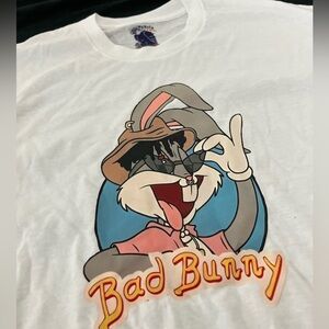 Bad Bunny Bugs Bunny Cool Men’s White Tee NWT